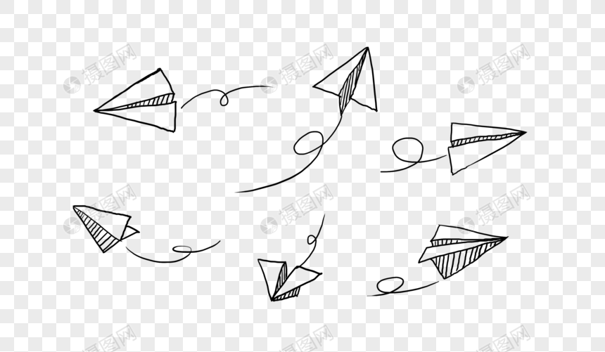 纸飞机简笔画儿童简笔画的简单介绍
