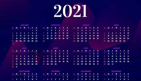 2021年的日历表[2021年的日历表12个月按顺序]