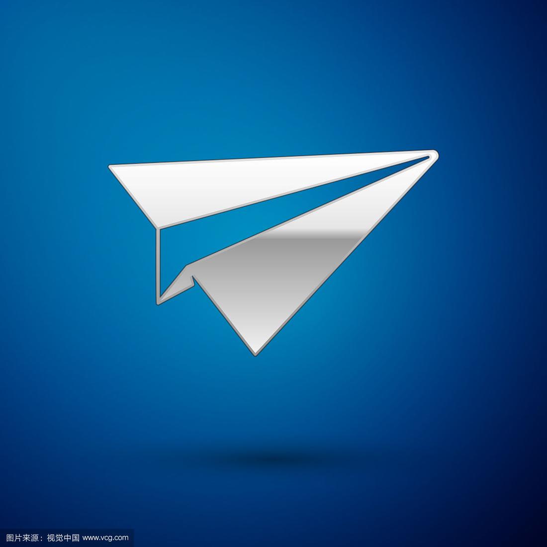 聊天软件蓝色纸飞机图标,图标是蓝色飞机的聊天软件